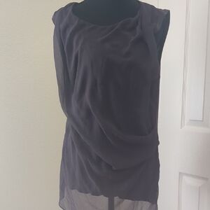 Simply Vera Vera Wang Purple Asymmetrical Tank Top Size XL